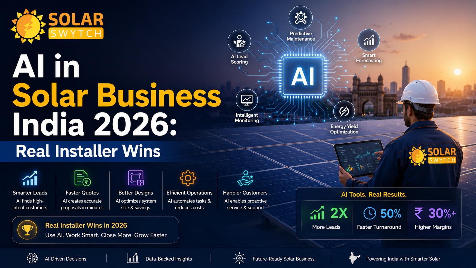 AI in Solar Business India 2026: Real Installer Wins — illustrated guide cover