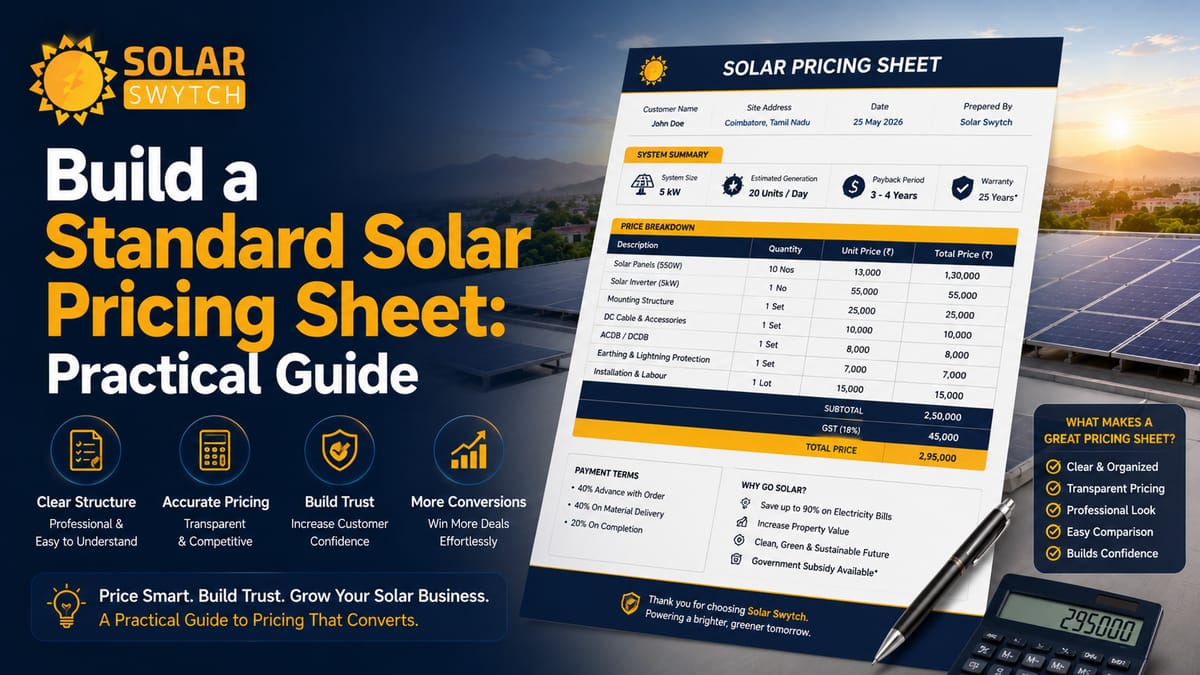 Build a Standard Solar Pricing Sheet: Practical Guide — illustrated guide cover