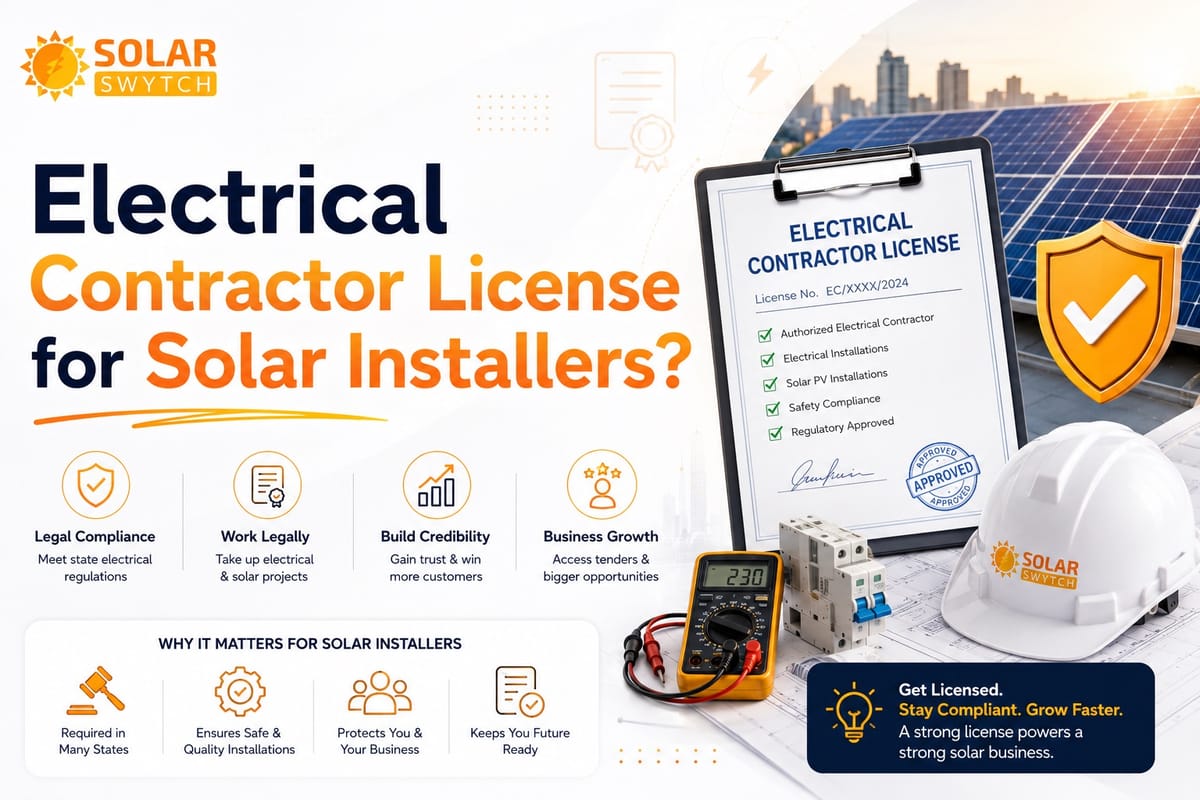 Electrical Contractor License for Solar Installers? — illustrated guide cover