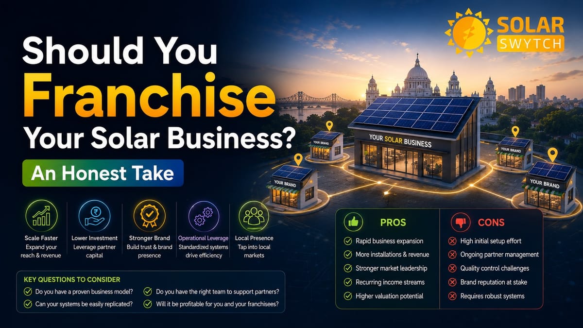 Should You Franchise Your Solar Business? An Honest Take — illustrated guide cover