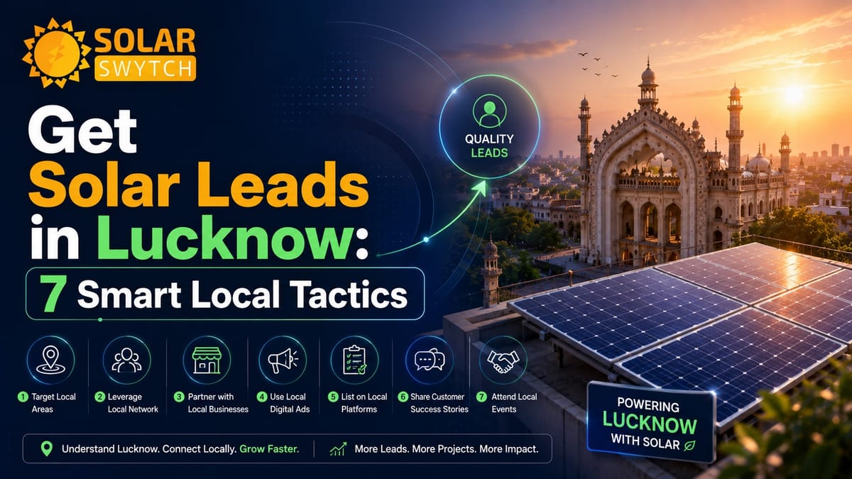 Get Solar Leads in Lucknow: 7 Smart Local Tactics — illustrated guide cover