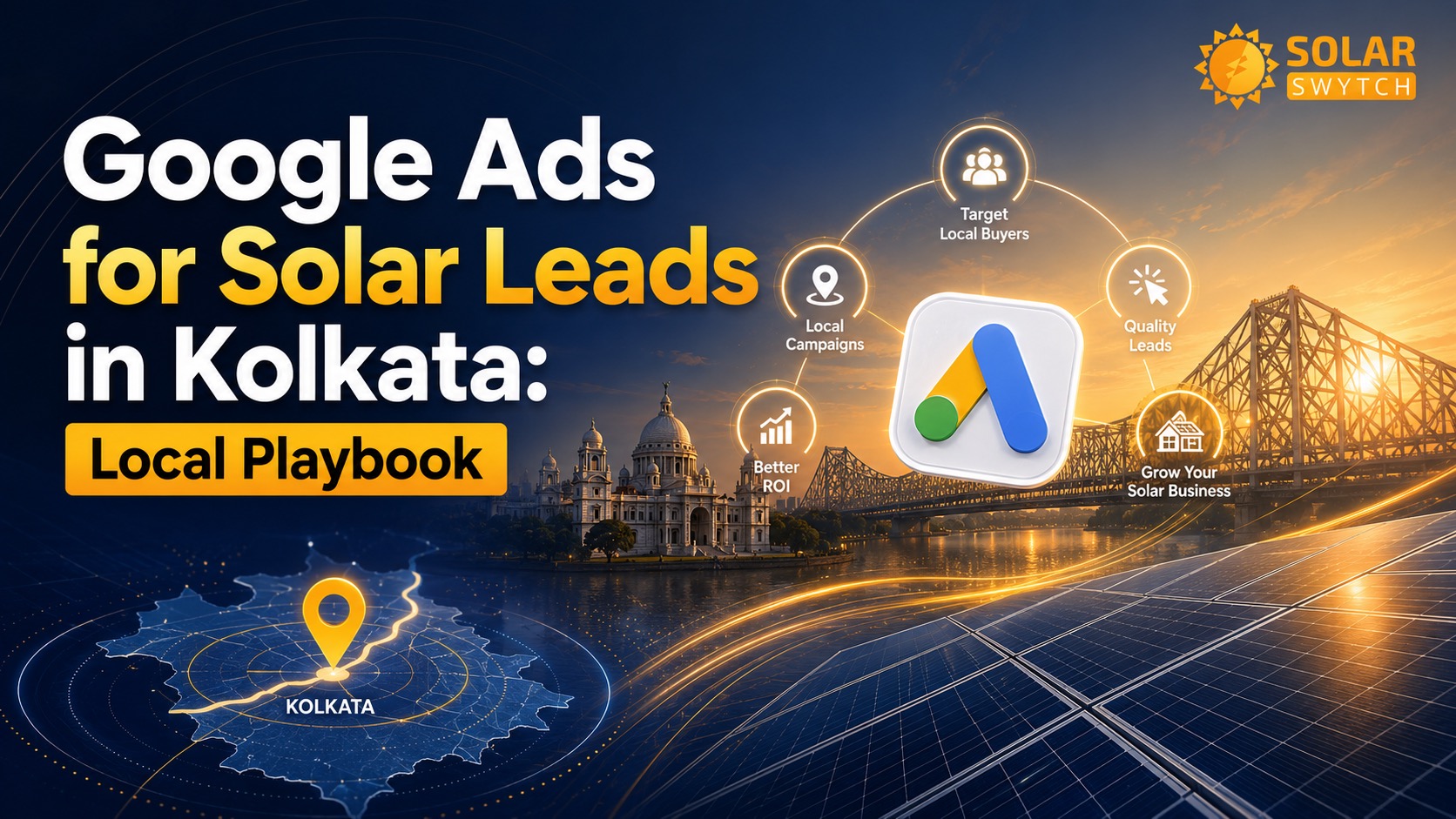 Google Ads for Solar Leads in Kolkata: Local Playbook — illustrated guide cover