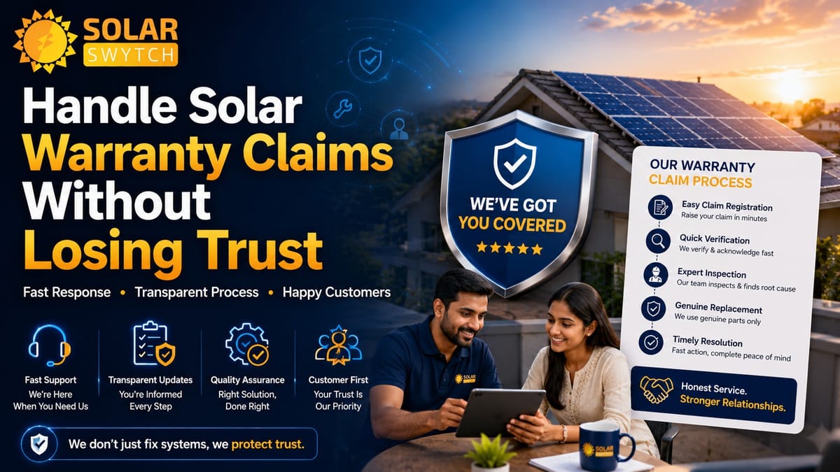 Handle Solar Warranty Claims Without Losing Trust — illustrated guide cover