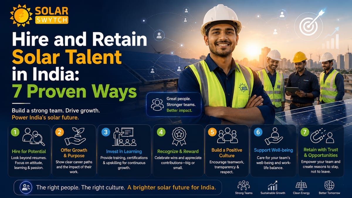 Hire and Retain Solar Talent in India: 7 Proven Ways — illustrated guide cover