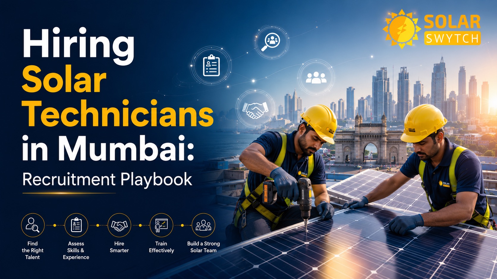 Hiring Solar Technicians in Mumbai: Recruitment Playbook — illustrated guide cover