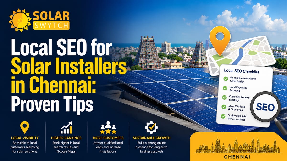 Local SEO for Solar Installers in Chennai: Proven Tips — illustrated guide cover