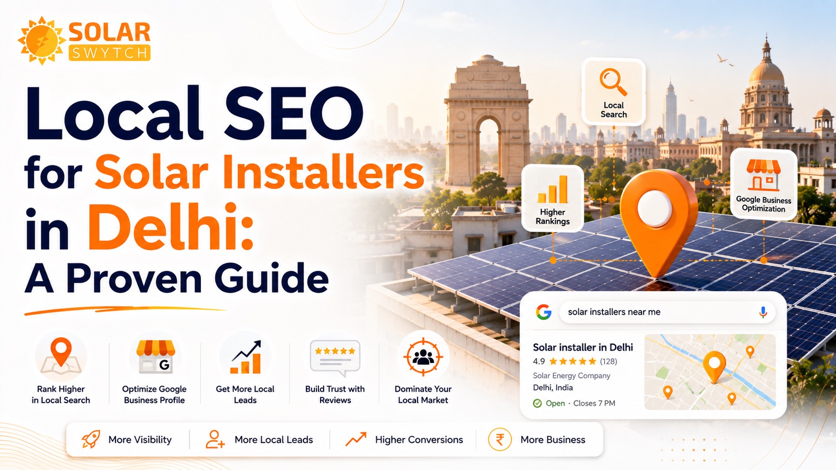 Local SEO for Solar Installers in Delhi: A Proven Guide — illustrated guide cover