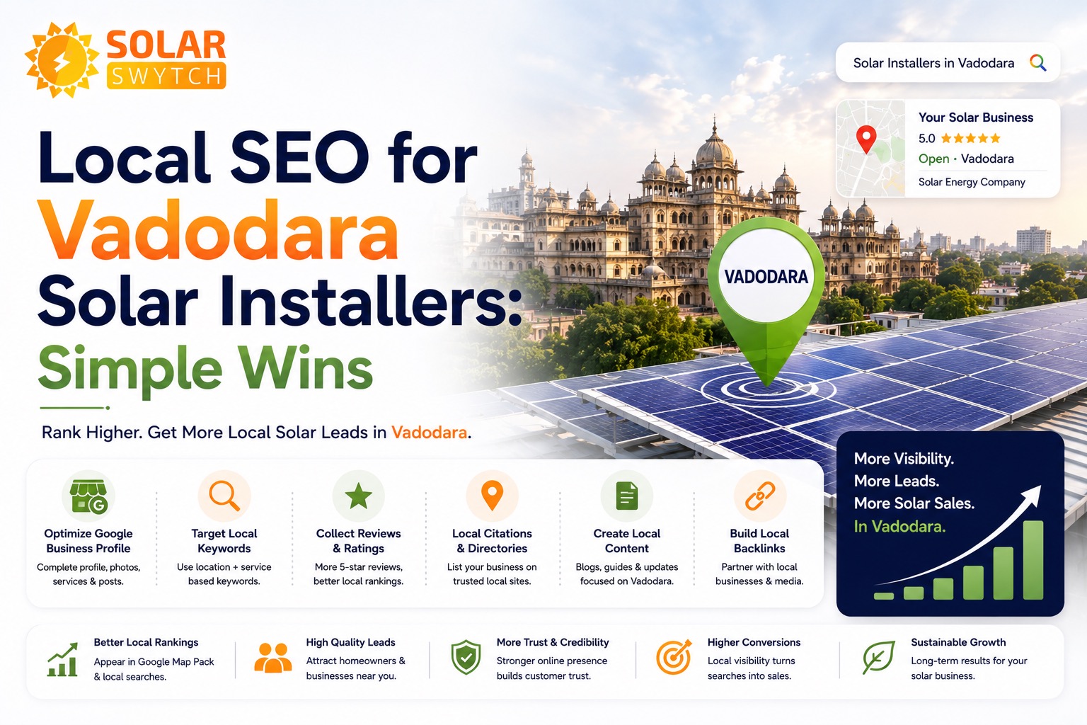 Local SEO for Vadodara Solar Installers: Simple Wins — illustrated guide cover