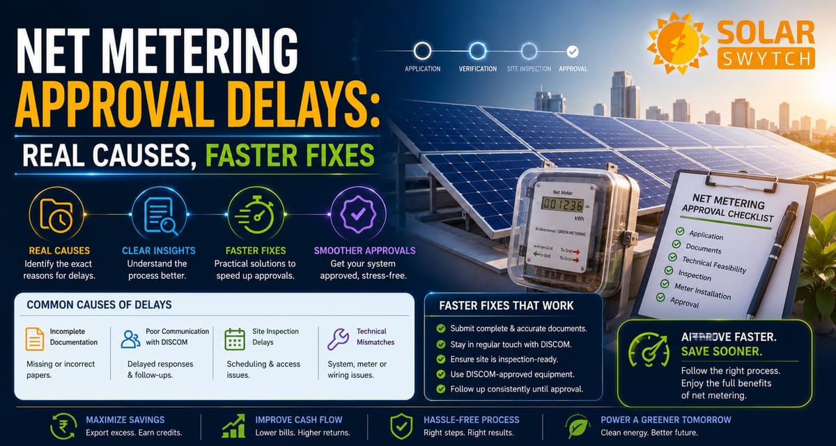 Net Metering Approval Delays: Real Causes, Faster Fixes — illustrated guide cover