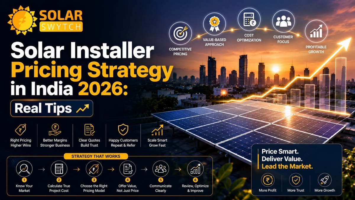 Solar Installer Pricing Strategy in India 2026: Real Tips — illustrated guide cover