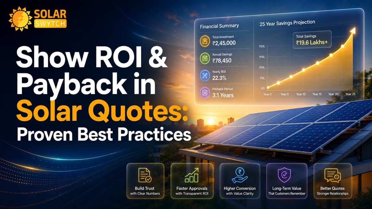 Show ROI & Payback in Solar Quotes: Proven Best Practices — illustrated guide cover