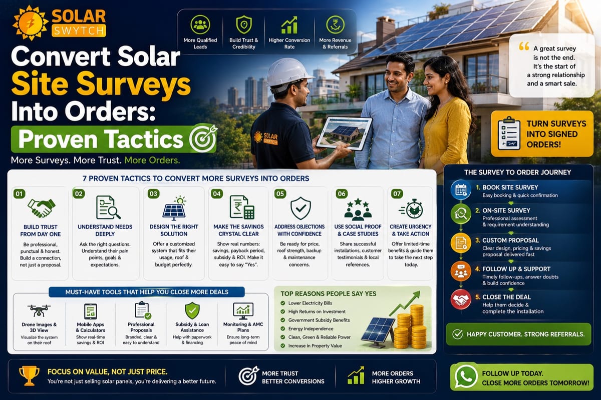 Convert Solar Site Surveys Into Orders: Proven Tactics — illustrated guide cover