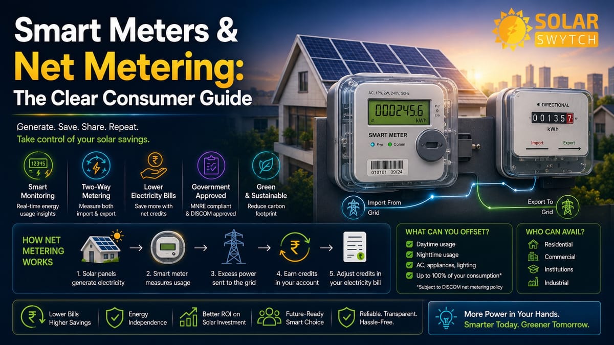 Smart Meters & Net Metering: The Clear Consumer Guide — illustrated guide cover
