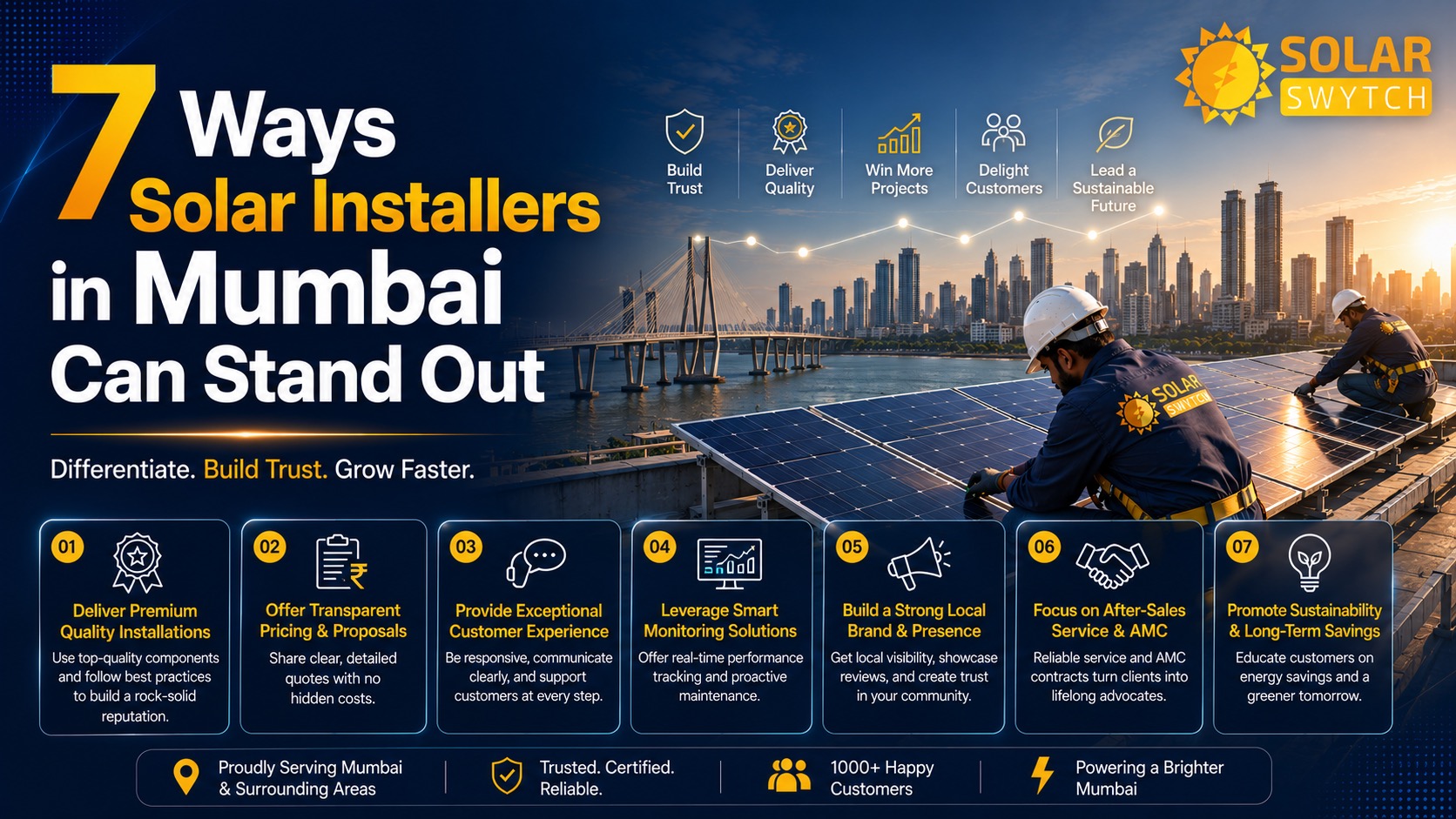 7 Ways Solar Installers in Mumbai Can Stand Out — illustrated guide cover