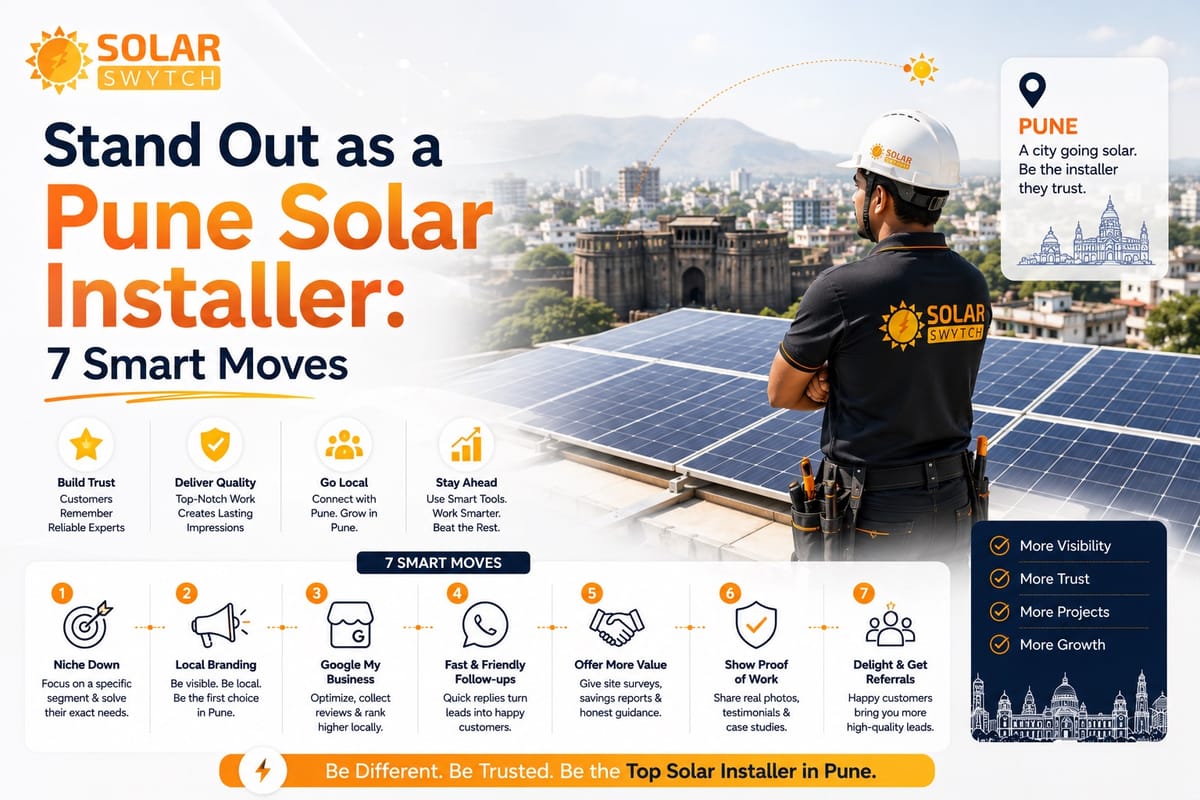 Stand Out as a Pune Solar Installer: 7 Smart Moves — illustrated guide cover