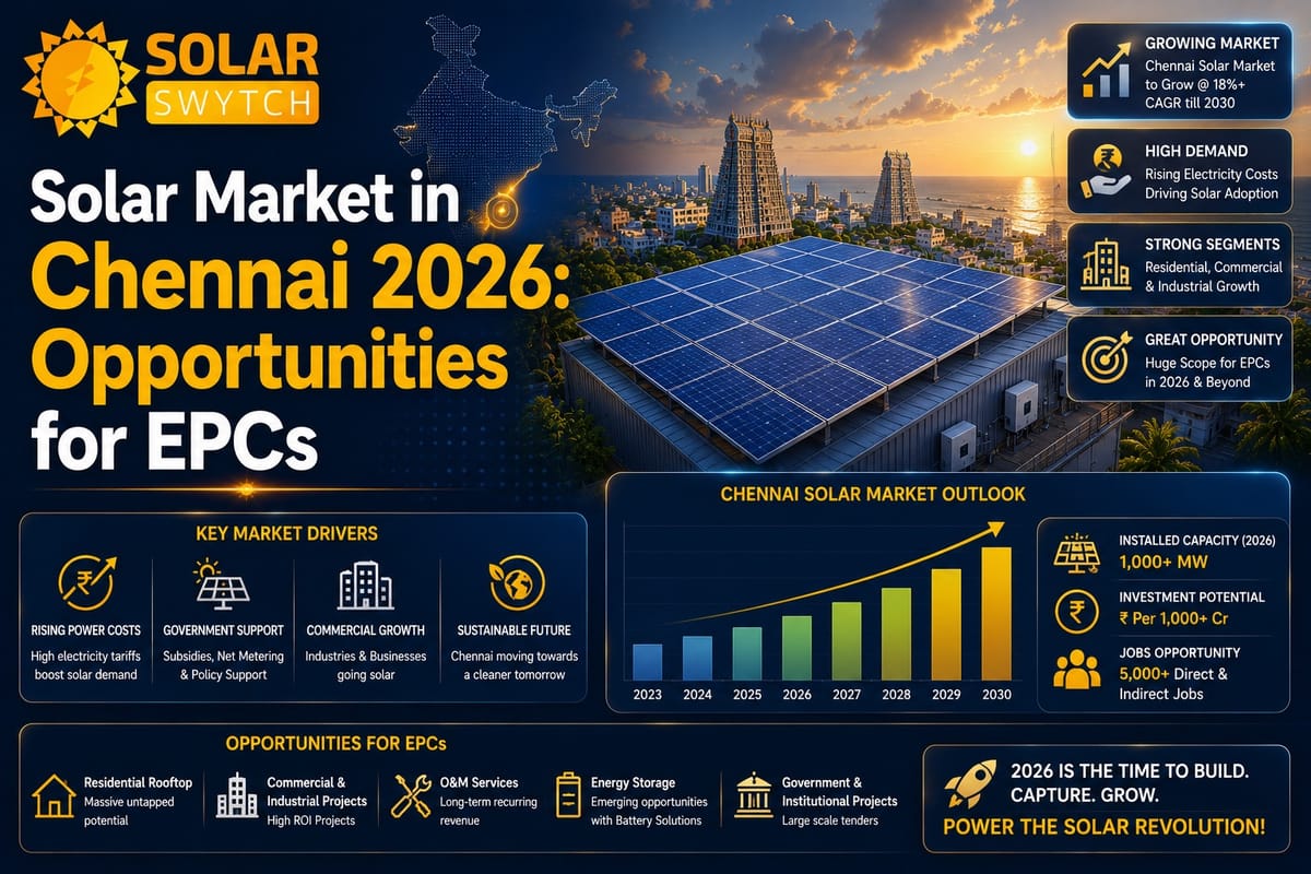 Solar Market in Chennai 2026: Opportunities for EPCs — illustrated guide cover