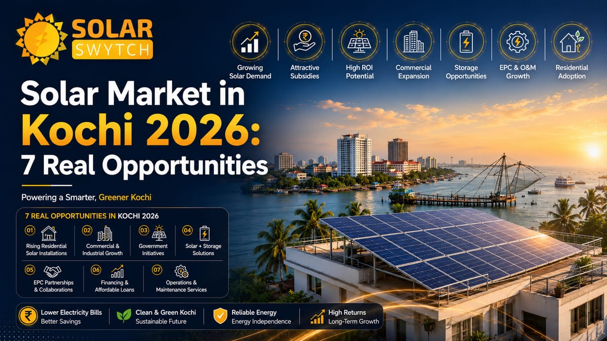Solar Market in Kochi 2026: 7 Real Opportunities — illustrated guide cover