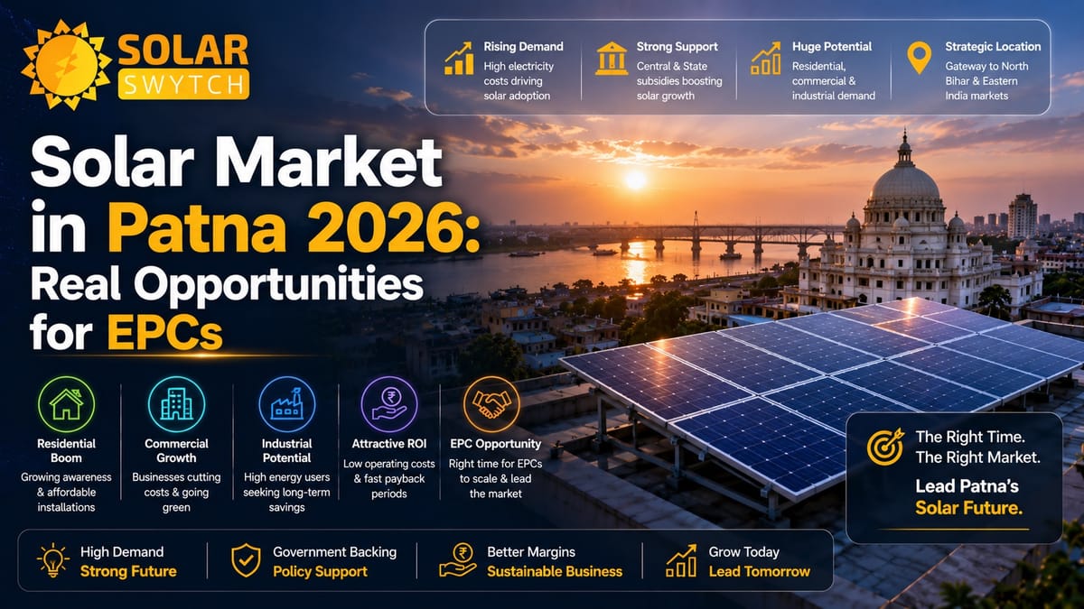 Solar Market in Patna 2026: Real Opportunities for EPCs — illustrated guide cover