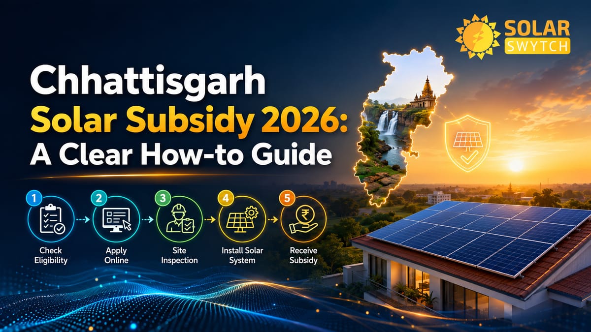 Chhattisgarh Solar Subsidy 2026: A Clear How-to Guide — illustrated guide cover