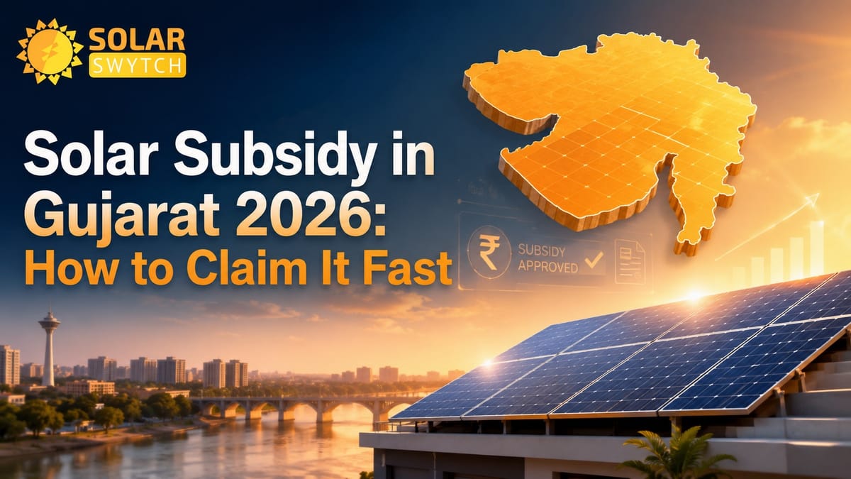 Solar Subsidy in Gujarat 2026: How to Claim It Fast — illustrated guide cover