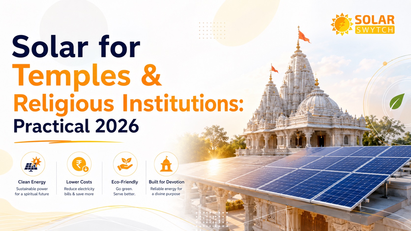 Solar for Temples & Religious Institutions: Practical 2026 — illustrated guide cover