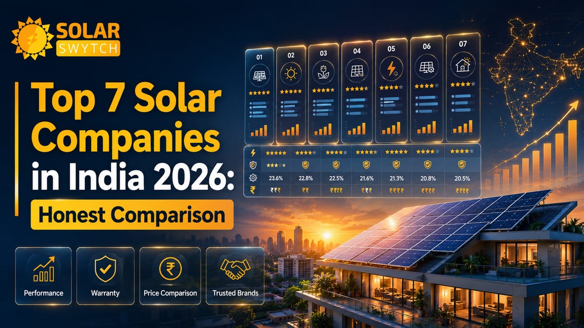Top 7 Solar Companies in India 2026: Honest Comparison — illustrated guide cover